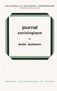 Emile Durkheim - Journal sociologique.