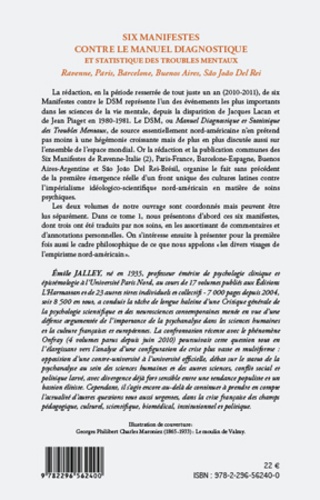 Six manifestes contre le DSM. Ravenne, Paris, Barcelone, Buenos Aires, Sao Joao Del Rei. Tome 1