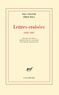 Emile Zola et Paul Cézanne - Lettres croisées 1858-1887.