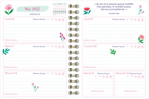 Agenda Flower thérapie. De septembre 2021 à décembre 2022  Edition 2021-2022