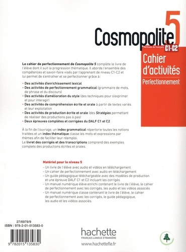 Cosmopolite 5 C1-C2. Cahier d'activités perfectionnement