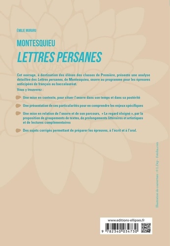 Français 1re. Montesquieu, Lettres persanes, parcours "Le regard éloigné"  Edition 2019