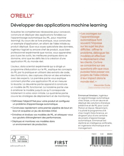Développer des applications machine learning. De l'idée au produit fini