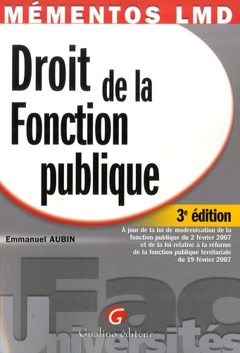 Emmanuel Aubin - Droit de la Fonction publique.
