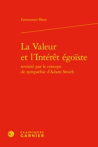 Emmanuel Blanc - La Valeur et l'Intérêt égoïste.