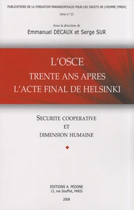 L'OSCE trente ans après l'acte final de Helsinki