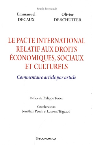 Le pacte international relatif aux droits économiques, sociaux et culturels. Commentaire article par article
