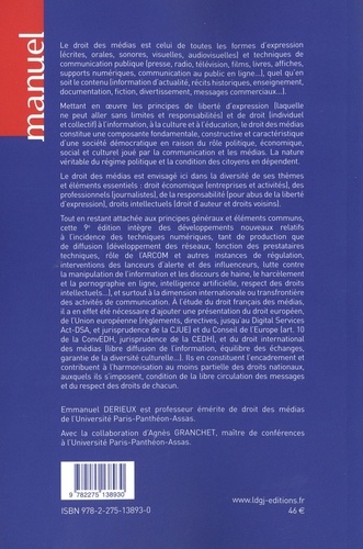 Droit des médias. Droit français, européen et international 9e édition