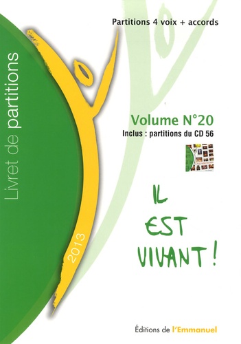  Emmanuel (Editions de l') - Livret de partitions, volume n°20 - Partitions 4 voix + accords.