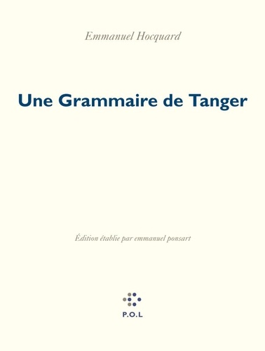 Une Grammaire de Tanger