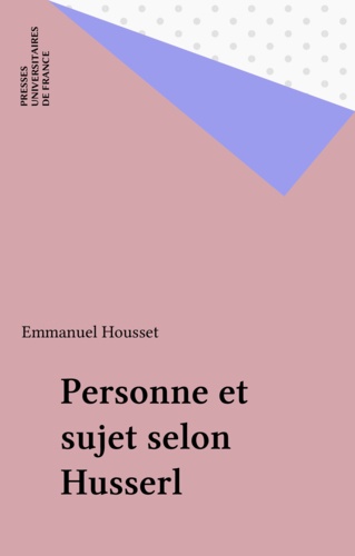 Personne et sujet selon Husserl