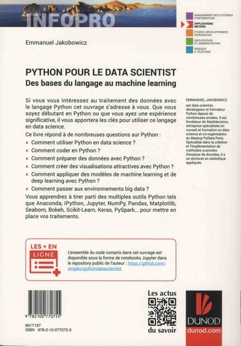 Python pour le data scientist. Des bases du langage au machine learning
