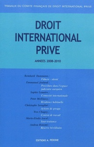 Emmanuel Jeuland - Travaux du Comité français de droit international privé - Années 2008-2010.