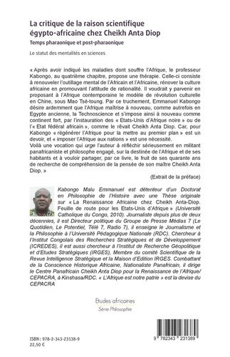 La critique de la raison scientifique égypto-africaine chez Cheikh Anta Diop. Temps pharaonique et post-pharaonique - Le statut des mentalités en sciences