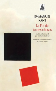 Emmanuel Kant - La fin de toutes choses.