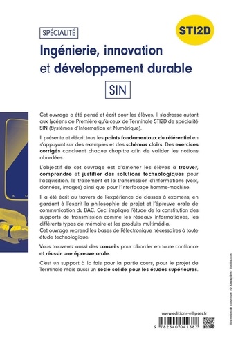 Ingénierie, innovation et développement durable SIN Terminale STI2D Enseignement technologique  Edition 2020