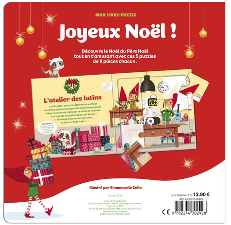 Joyeux Noël !. 5 puzzles 9 pièces