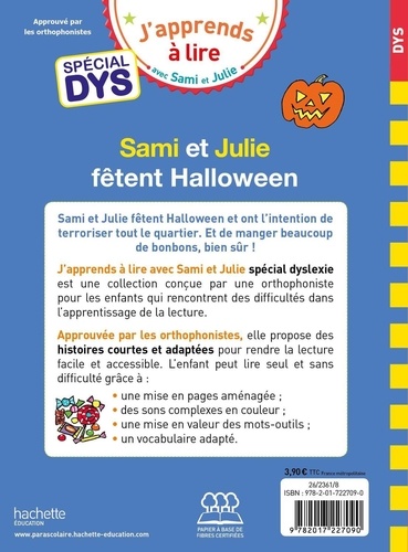 J'apprends à lire avec Sami et Julie  Sami & Julie fêtent Halloween - Adapté aux dys