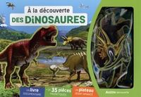 Emmanuelle Ousset et  Ples - A la découverte des dinosaures - Un livre documentaire, + de 30 pièces magnétiques, un plateau géant aimanté.