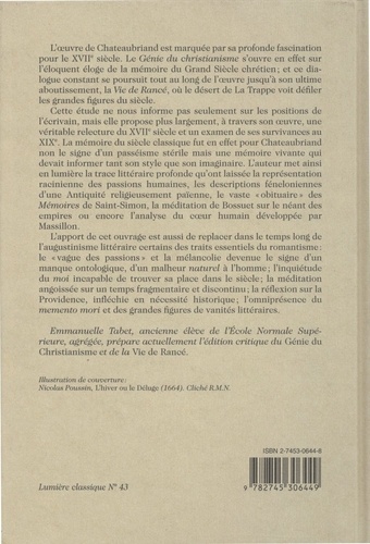 Chateaubriand et le XVIIe siècle. Mémoire et création littéraire