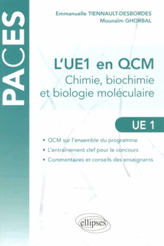 L'UE1 en QCM. Chimie, biochimie, biologie moléculaire - Occasion