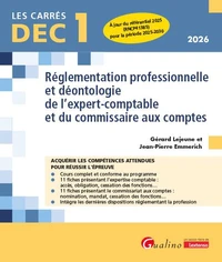 DEC 1 - Réglementation professionnelle et déontologie de l'expert-comptable et du commissaire aux comptes