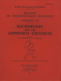 Recherches sur les amphores grecques