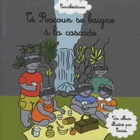 Ti Racoun se baigne à la cascade