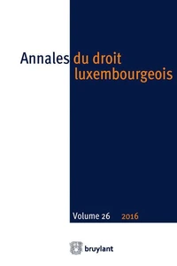 Annales du droit luxembourgeois N° 26/2016