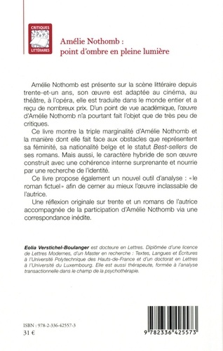 Amélie Nothomb : point d'ombre en pleine lumière