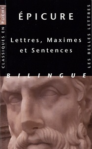  Epicure - Lettres, maximes et sentences.