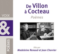 Madeleine Renaud et Jean Chevrier - De Villon à Cocteau - Poèmes. 1 CD audio