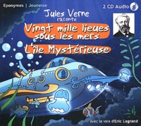 Jules Verne - Jules Verne raconte Vingt mille lieues sous les mers, L'île mystérieuse. 2 CD audio