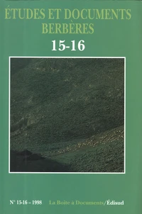 Etudes et documents berbères N° 15-16/1998