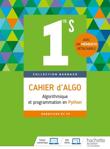 Eric Barbazo - Cahier d'Algo 1re S - Algorythme et programmation en Python.