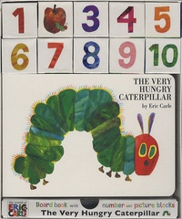 Eric Carle - The Very Hungry Caterpillar - Board book with Number and picture blocks.