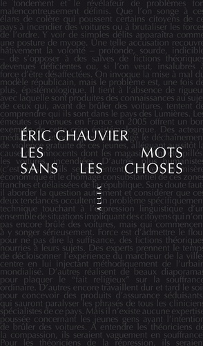 Eric Chauvier - Les Mots sans les choses.