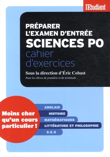 Préparer l'examen d'entrée Sciences Po - Cahier... de Eric Cobast - Livre -  Decitre