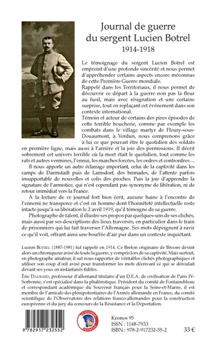 Journal de guerre du sergent Lucien Botrel. 1914-1918