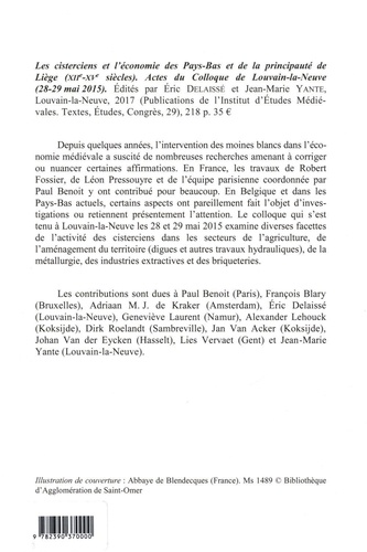 Les cisterciens et léconomie des Pays-Bas et de la principauté de Liège (XIIe-XVe siècles)