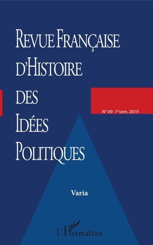 Eric Desmons - Revue française d'Histoire des idées politiques N° 48, 1er semestre  : Varia.