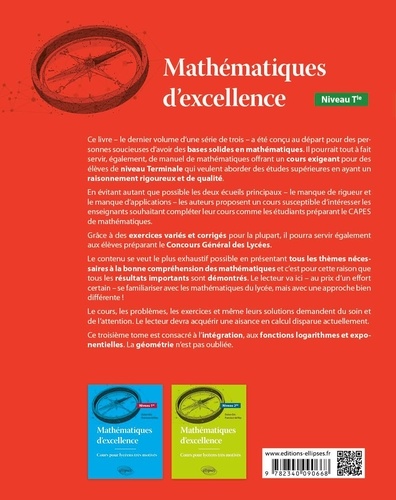 Mathématiques d'excellence Tle. Cours pour lycéens très motivés  Edition 2024