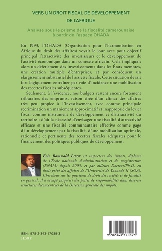 Vers un droit fiscal de développement de l'Afrique. Analyse sous le prisme de la fiscalité camerounaise à partir de l'espace OHADA