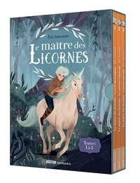 Eric Sanvoisin - Le maître des licornes Tomes 1 à 3 : La forêt des lumières ; Le continent crépuscule ; L'homme sans nom - Coffret en 3 volumes.