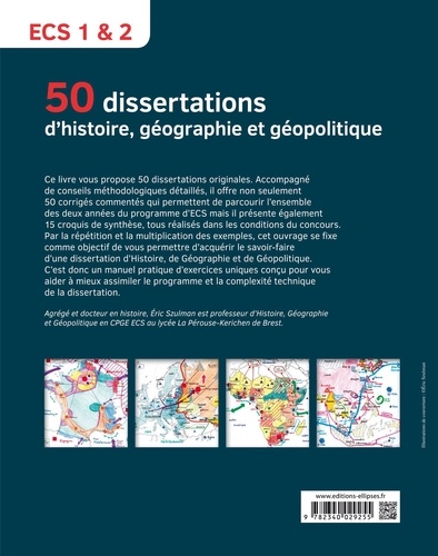 50 dissertations d'histoire, géographie et géopolotique. Prépas ECS. Sujets inédits