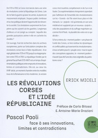 Erick Miceli - Les révolutions corses et l'idée républicaine - Pascal Paoli face à ses innovations, limites et contradictions (1755-1769).