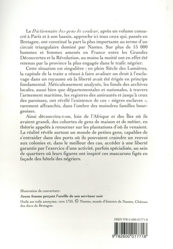 Dictionnaire des gens de couleur dans la France moderne. Volume 2, La Bretagne. Entrée par entrée (début du XVIe siècle - 1792)