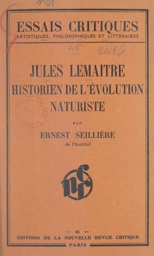 Jules Lemaître, historien de l'évolution naturaliste
