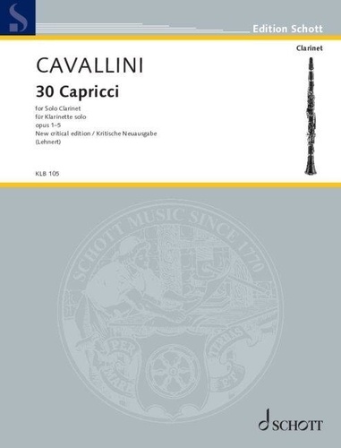 Ernesto Cavallini - 30 Capricci - Urtext. clarinet solo..