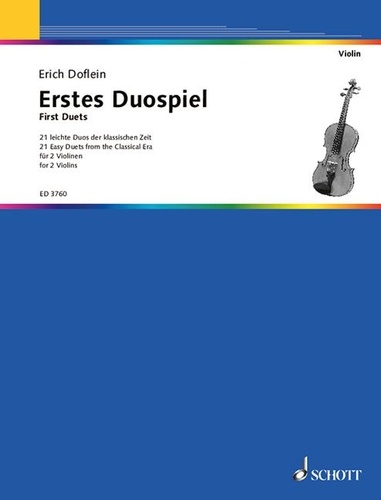 Erich Doflein - Erstes Duospiel - Kleine leichte Duos der klassischen Zeit. 2 violins (1. position). Partition d'exécution..